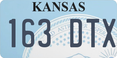 KS license plate 163DTX