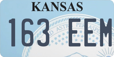 KS license plate 163EEM