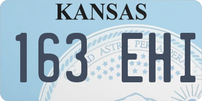 KS license plate 163EHI