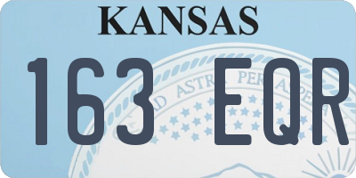 KS license plate 163EQR
