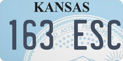 KS license plate 163ESC