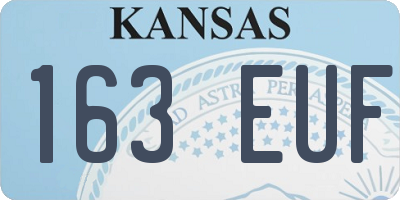 KS license plate 163EUF