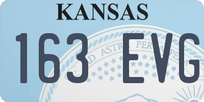 KS license plate 163EVG