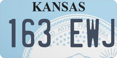 KS license plate 163EWJ