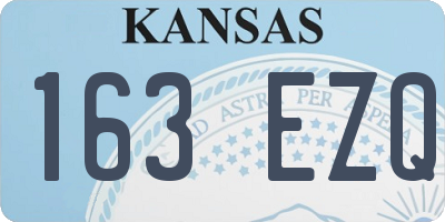 KS license plate 163EZQ