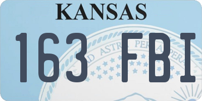 KS license plate 163FBI
