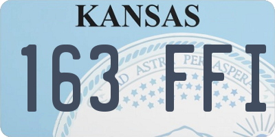 KS license plate 163FFI