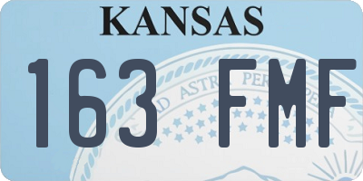 KS license plate 163FMF