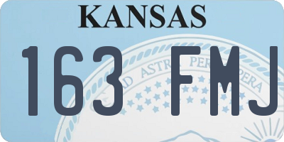 KS license plate 163FMJ