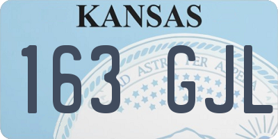 KS license plate 163GJL