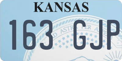 KS license plate 163GJP