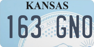 KS license plate 163GNO
