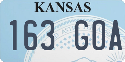 KS license plate 163GOA