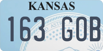 KS license plate 163GOB