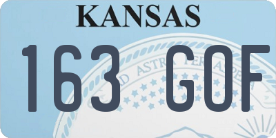 KS license plate 163GOF