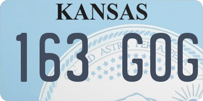 KS license plate 163GOG