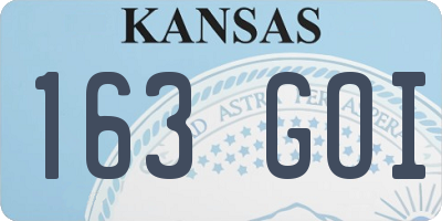KS license plate 163GOI