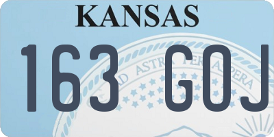KS license plate 163GOJ