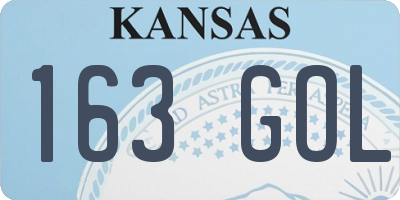 KS license plate 163GOL
