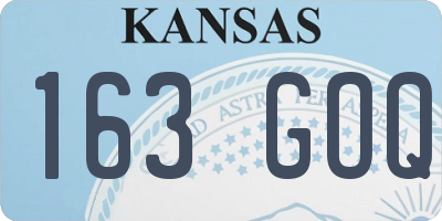 KS license plate 163GOQ