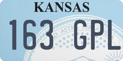 KS license plate 163GPL