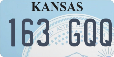 KS license plate 163GQQ