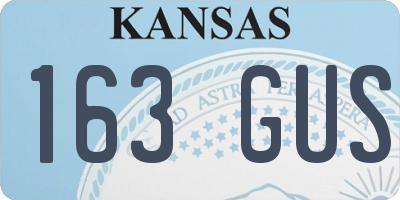 KS license plate 163GUS