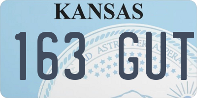 KS license plate 163GUT