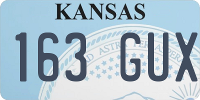 KS license plate 163GUX
