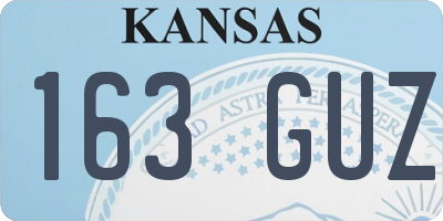 KS license plate 163GUZ