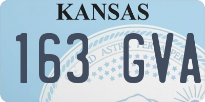 KS license plate 163GVA
