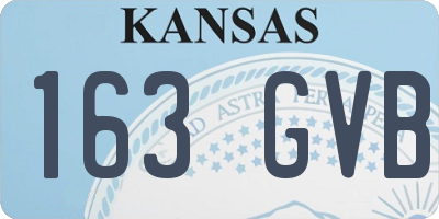 KS license plate 163GVB