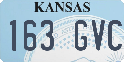 KS license plate 163GVC
