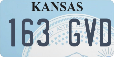 KS license plate 163GVD