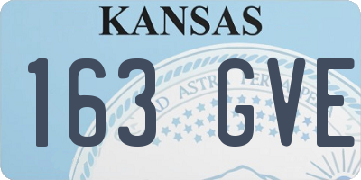KS license plate 163GVE
