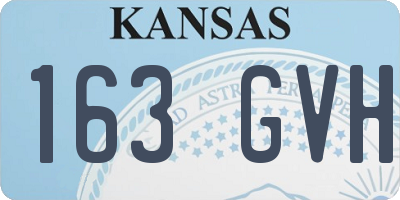 KS license plate 163GVH
