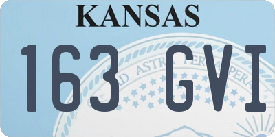 KS license plate 163GVI