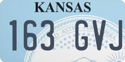 KS license plate 163GVJ