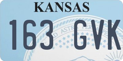 KS license plate 163GVK
