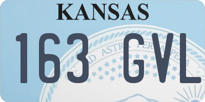 KS license plate 163GVL