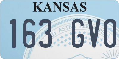 KS license plate 163GVO