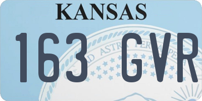 KS license plate 163GVR