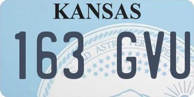 KS license plate 163GVU