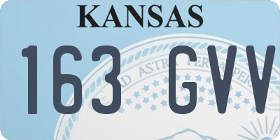 KS license plate 163GVV