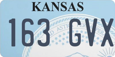 KS license plate 163GVX