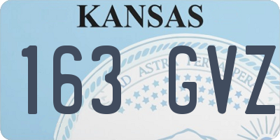 KS license plate 163GVZ