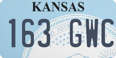 KS license plate 163GWC