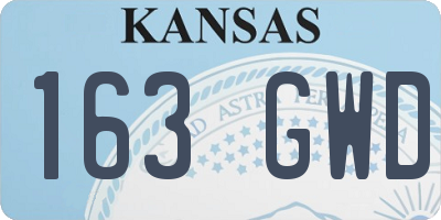KS license plate 163GWD