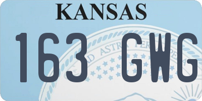 KS license plate 163GWG