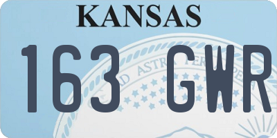 KS license plate 163GWR